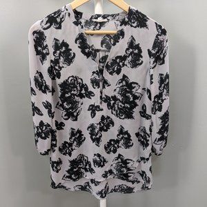 Maurices Floral Tunic 3/4 Sleeve Blouse, XS